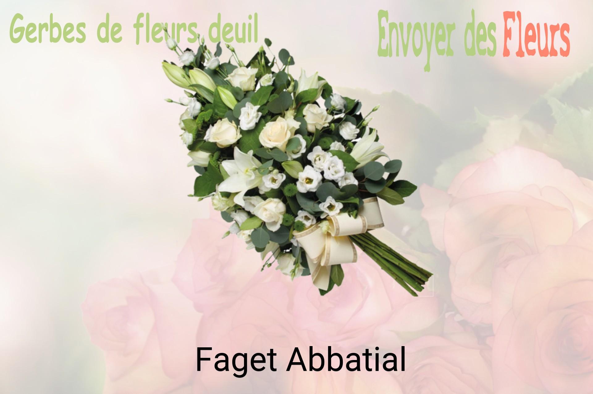Gerbe de fleurs de deuil livrée à Faget-Abbatial